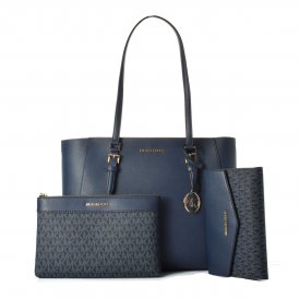 Håndtasker til damer Michael Kors CHARLOTTE Blå 34 x 27 x 11 cm