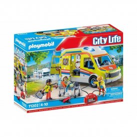 Playset Playmobil 71202 City Life Ambulance 67 Dele