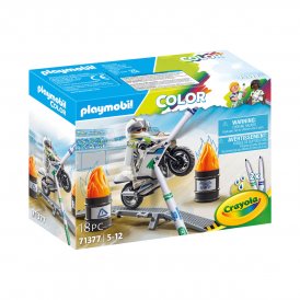 Playmobil Playset Playmobil Color Motorcykel 18 Dele