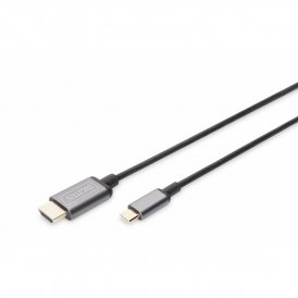 HDMI-kabel Digitus DIGITUS Cable adaptador de vídeo USB-C™ - HDMI®, UHD 4K / 30 Hz Grå 1,8 m
