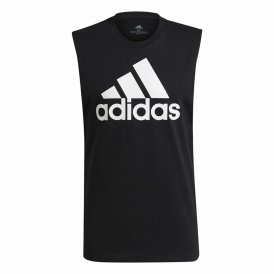 T-shirt til Mænd uden Ærmer Adidas Essentials Big Logo Sort