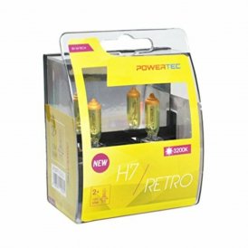 M-Tech Pære til køretøj M-Tech PTZRT7-DUO H7 12V 55W 3200K Retro guld