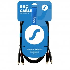2 x RCA-kabel Sound station quality (SSQ) SS-1431 Sort 1 m