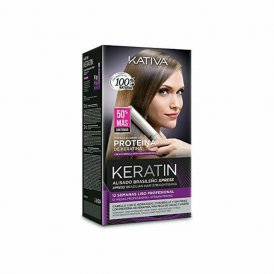 Glattende Hårbehandling Kativa Keratin 3 Dele (150 ml)