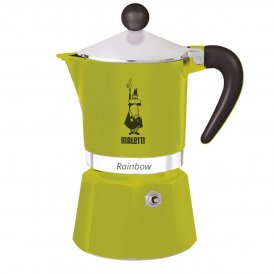 Bialetti Vanhanaikainen Italialainen Mokkapannu Rainbow vihreä Metalli Alumiini Vihreä