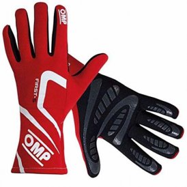 Men's Driving Gloves OMP First-S Rød (Størrelse M)