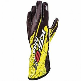 Karting Gloves OMP KS-2 ART Størrelse S Gul