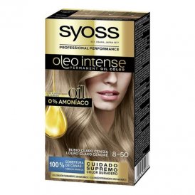Syoss Permanent Farve Syoss Olio Intense Lys Askeblond Nº 8,50 Platinblond Nº 8.50-Rubio Ceniza