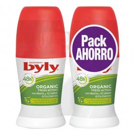 Roll on deodorant Organic Extra Fresh Activo Byly (2 uds)