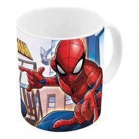 Spiderman Krus Spider-Man Great power Blå Rød Keramik 350 ml