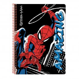 Notesbog Spiderman Hero Sort 80 Ark A5