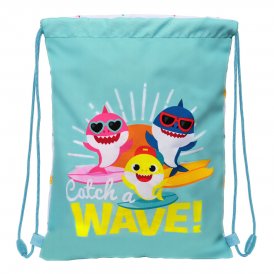 Baby Shark Rygsæk med Snore Baby Shark Surfing Blå Hvid 26 x 34 x 1 cm