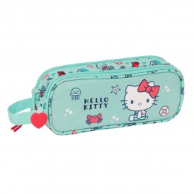 Hello Kitty Dobbelt carry-all Hello Kitty Sea lovers Turkisblå 21 x 8 x 6 cm