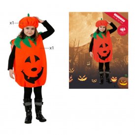 Kostume til børn Orange Græskar (2 Dele) (2 pcs)