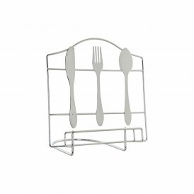 DKD Home Decor Staffeli DKD Home Decor Bestik Sølvfarvet Metal Plastik 23 x 15 x 22 cm