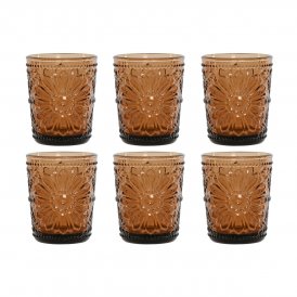 Home ESPRIT Glassæt Home ESPRIT Rav Krystal (6 enheder)