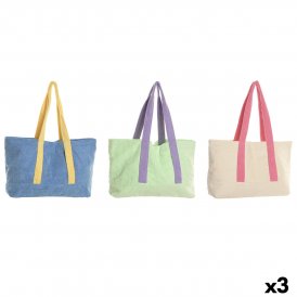 Håndtasker til damer Home ESPRIT Blå Hvid Grøn 67 X 14 X 36 CM (3 enheder)