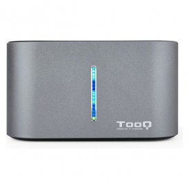 Dual dock-station TooQ TQDS-805G 2.5"-3.5" HDD/SSD SATA USB 3.0 Grå