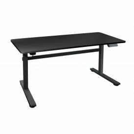 Skrivebord TooQ TQESSD01-BK Sort Justerbar højde 140 x 60 cm Stål