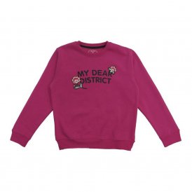 Sweatshirt uden hætte til piger Softee Lunar Pink Fuchsia