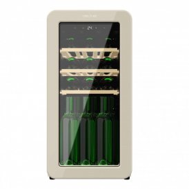 Cecotec Vinkøler Bolero GrandSommelier Origin 18 Hit 18 flasker retro beige NoFrost LED