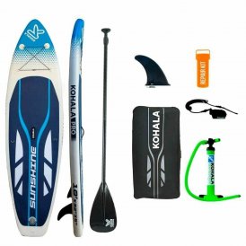 BigBuy Fun Oppustelige Paddle Surf Board med tilbehør Kohala Sunshine Hvid (305 x 81 x 12 cm)