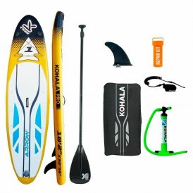 BigBuy Fun Oppustelige Paddle Surf Board med tilbehør Kohala Arrow 1 Gul (310 x 81 x 15 cm)