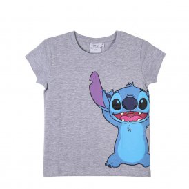 Børne Kortærmet T-shirt Stitch Grå