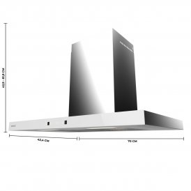 Cecotec Emhætte Flux TT 704400 Inox A++ 70cm 413m³/h LED BLDC 3 hastigheder