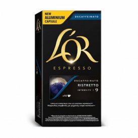 Kaffekapsler L'Or Ristretto 9 Koffeinfri (10 uds)