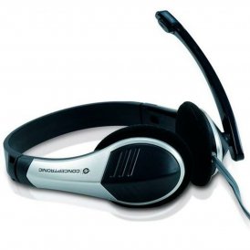 Conceptronic Hovedtelefoner med mikrofon Conceptronic Allround Stereo Headset Sort Sølvfarvet