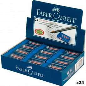 Viskelæder Faber-Castell Dust Free Blå (24 enheder)