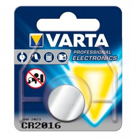 Litium knap-cellebatteri Varta CR-2016 3 V Sølv
