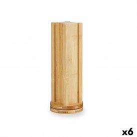 Stativ til 20 kaffe kapsler Roterende Bambus 11 x 11 x 34 cm (6 enheder)