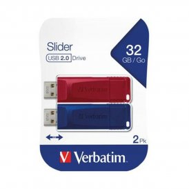 USB stick Verbatim Slider 2 Dele Multifarvet 32 GB