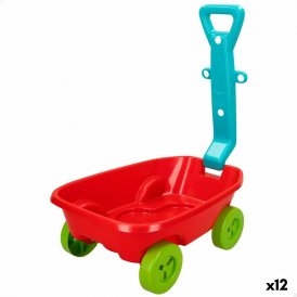 Colorbaby Sæt med legetøj til stranden Colorbaby Trillebør polypropylen (12 enheder)