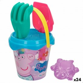 Peppa Pig Sæt med legetøj til stranden Peppa Pig 14 x 12,5 x 14 cm (24 enheder)