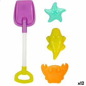 Colorbaby Sæt med legetøj til stranden Colorbaby 4 Dele polypropylen (12 enheder)
