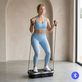 Vibrationsplatform med Højttaler, Modstandsbånd og Fjernbetjening Vivflow InnovaGoods