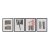Maleri DKD Home Decor Lines Abstrakt Moderne 35 x 3 x 45 cm (4 enheder)