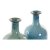 Vase DKD Home Decor Blå Grøn Metal Porcelæn 30 x 40 cm 11 x 11 x 30 cm (2 enheder)