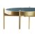 Sofabord DKD Home Decor Gylden Metal Turkisblå (33 x 33 x 40 cm)