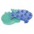 DKD Home Decor Bademåtte DKD Home Decor 11,5 x 1 x 10 cm Blå Turkisblå Børns PVC 10 cm (2 enheder)