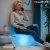 Oppusteligt sæde med flerfarvet LED og fjernbetjening Pulight InnovaGoods