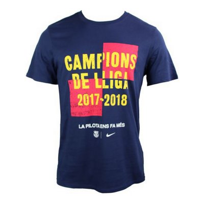 Kortærmet T-shirt til Mænd Nike FC BARCELONA Blå