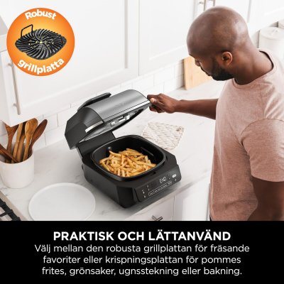 NINJA Havegrill Transportabel NINJA AG351EU 5EN1 Metal Rustfrit stål