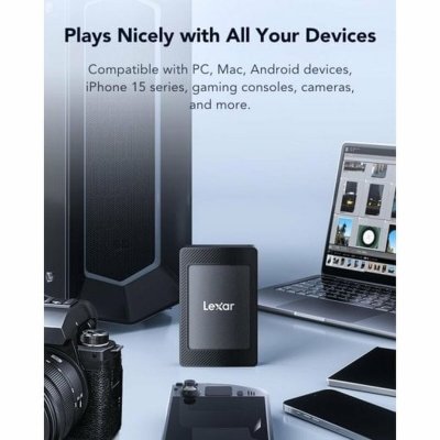 Lexar Ekstern harddisk Lexar LSL500M001T-RNBNG Sort 1 TB