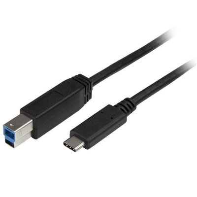USB C til USB B-kabel Startech USB315CB2M (2 m) Sort