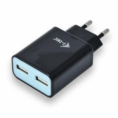 USB-Lader voor Wand i-Tec CHARGER2A4B Zwart