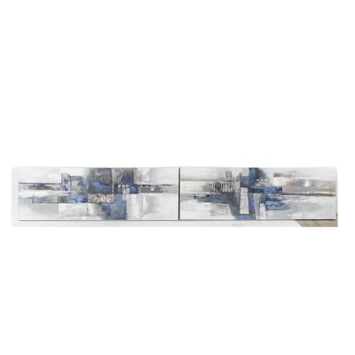 Maleri DKD Home Decor 150 x 3,5 x 50 cm Abstrakt Moderne (2 enheder)